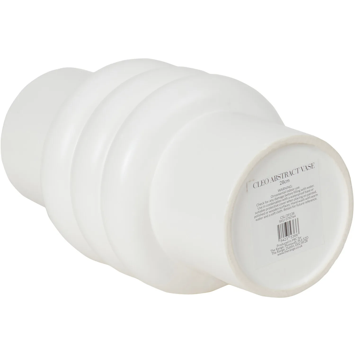 Cleo Abstract Vase - White