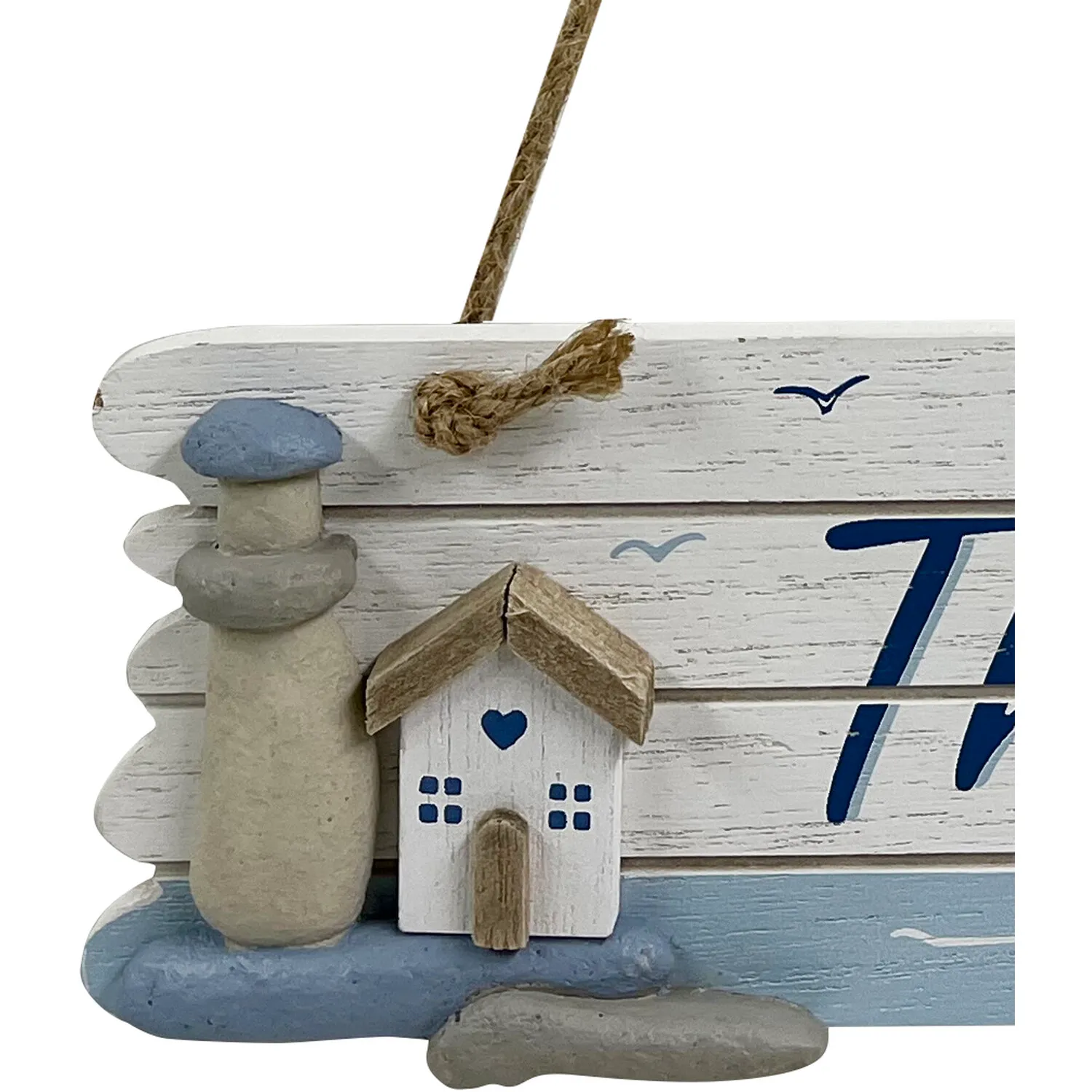 Coastal Loo Hanging Sign - Blue