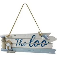Coastal Loo Hanging Sign - Blue