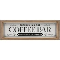 Coffee Bar Wooden Framed Plaque