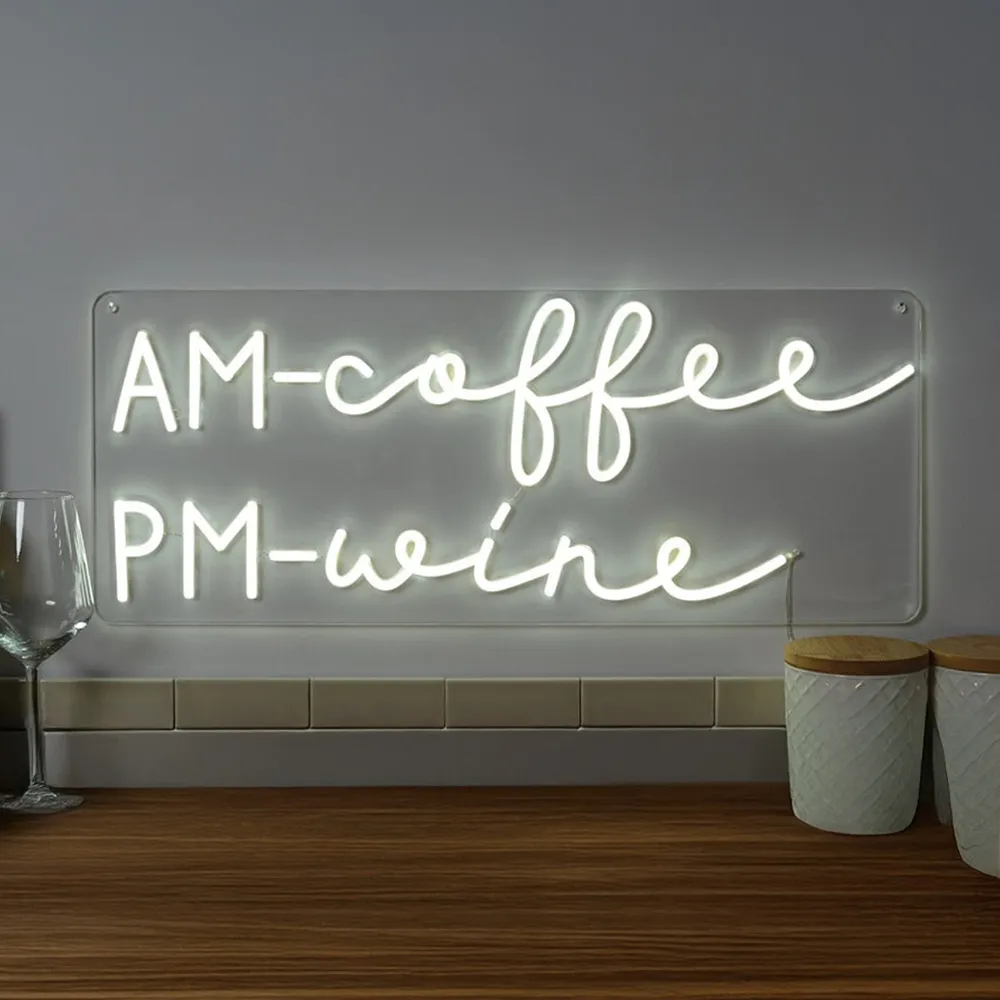 Coffee Wine Neon LED Sign image