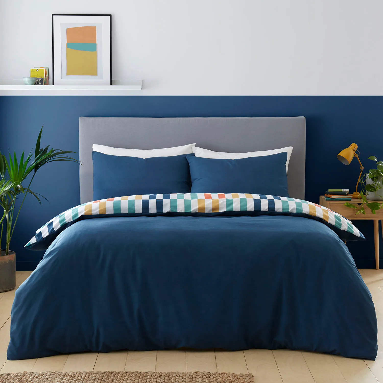 Colby Blocks Single Duvet Set - Multicolour