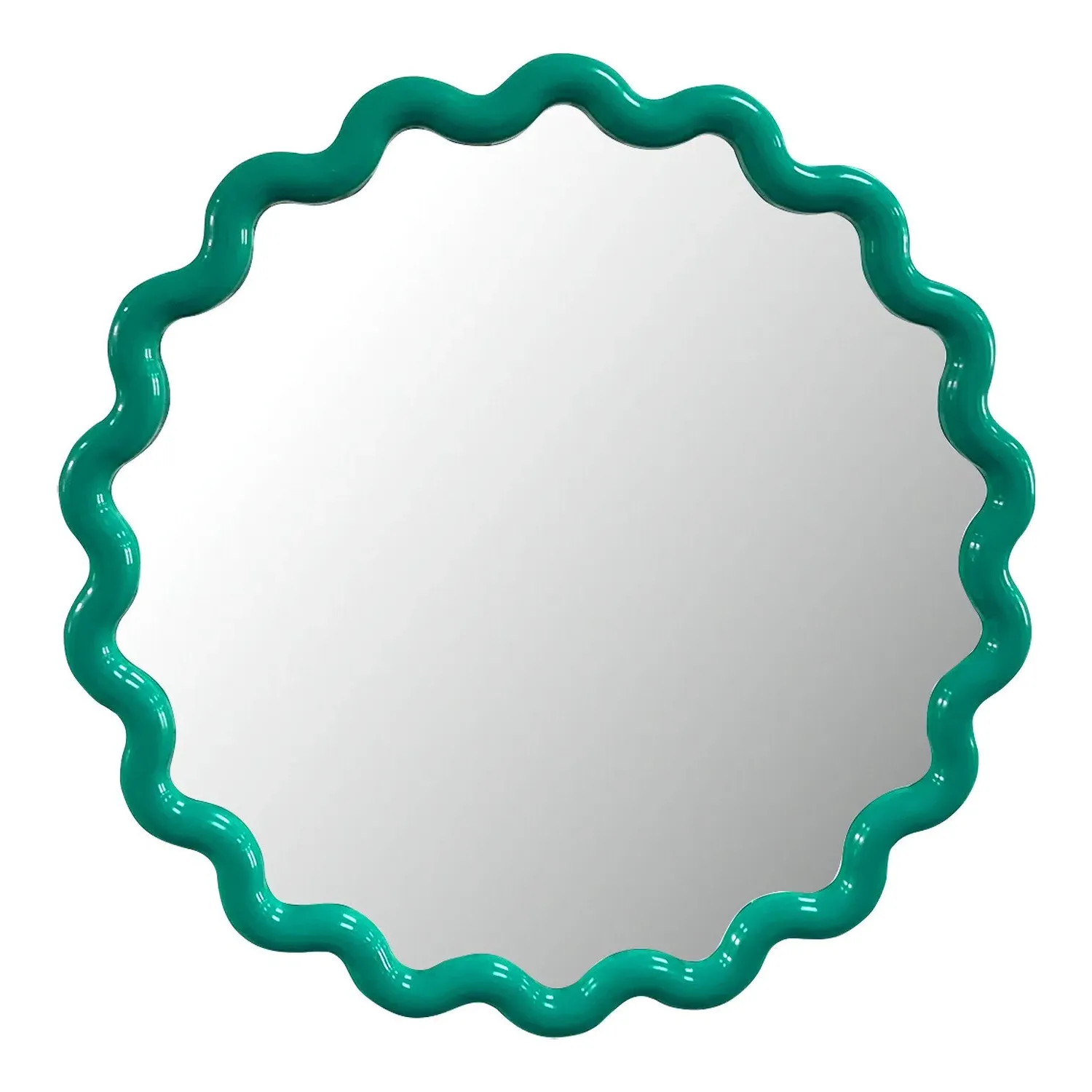 Colourful Wave Round Mirror image