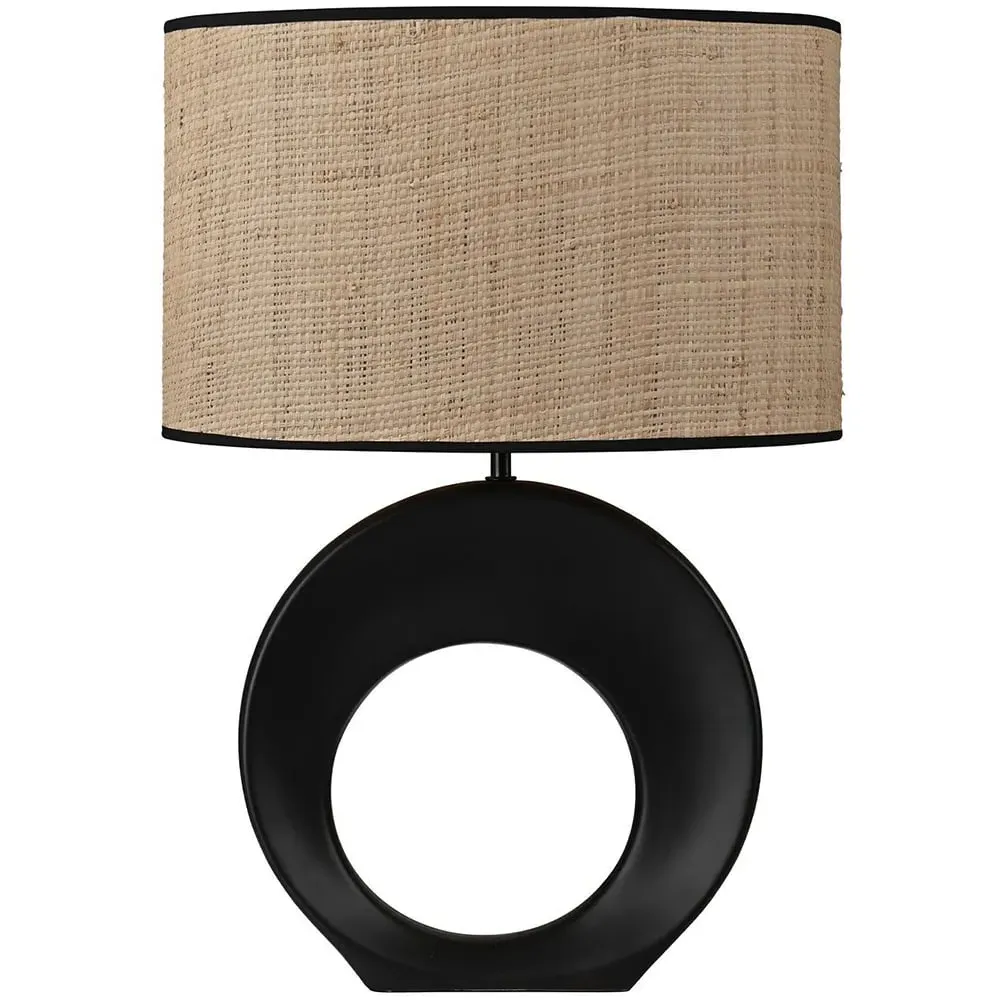Colson Table Lamp - Black, Natural image