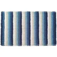 Combo Loop Stripe Bath Mat - Blue