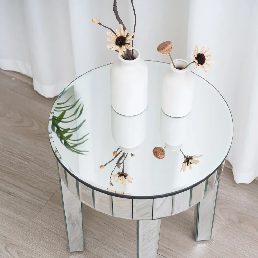 Comfy Living Round Side Table - Silver