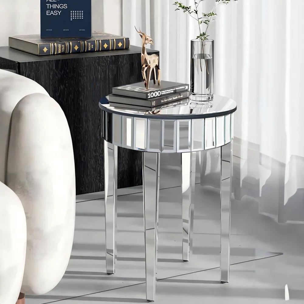 Comfy Living Round Side Table - Silver