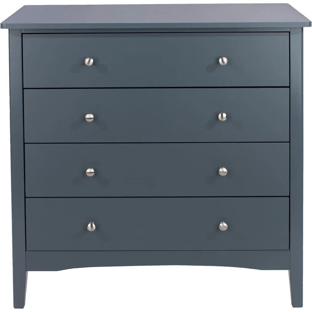 Como 4 Drawer Chest of Drawers - Blue, MDF