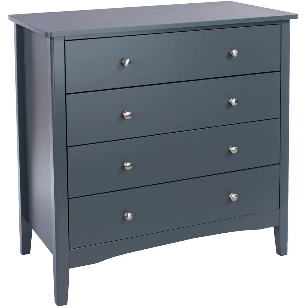 Como 4 Drawer Chest of Drawers - Blue, MDF