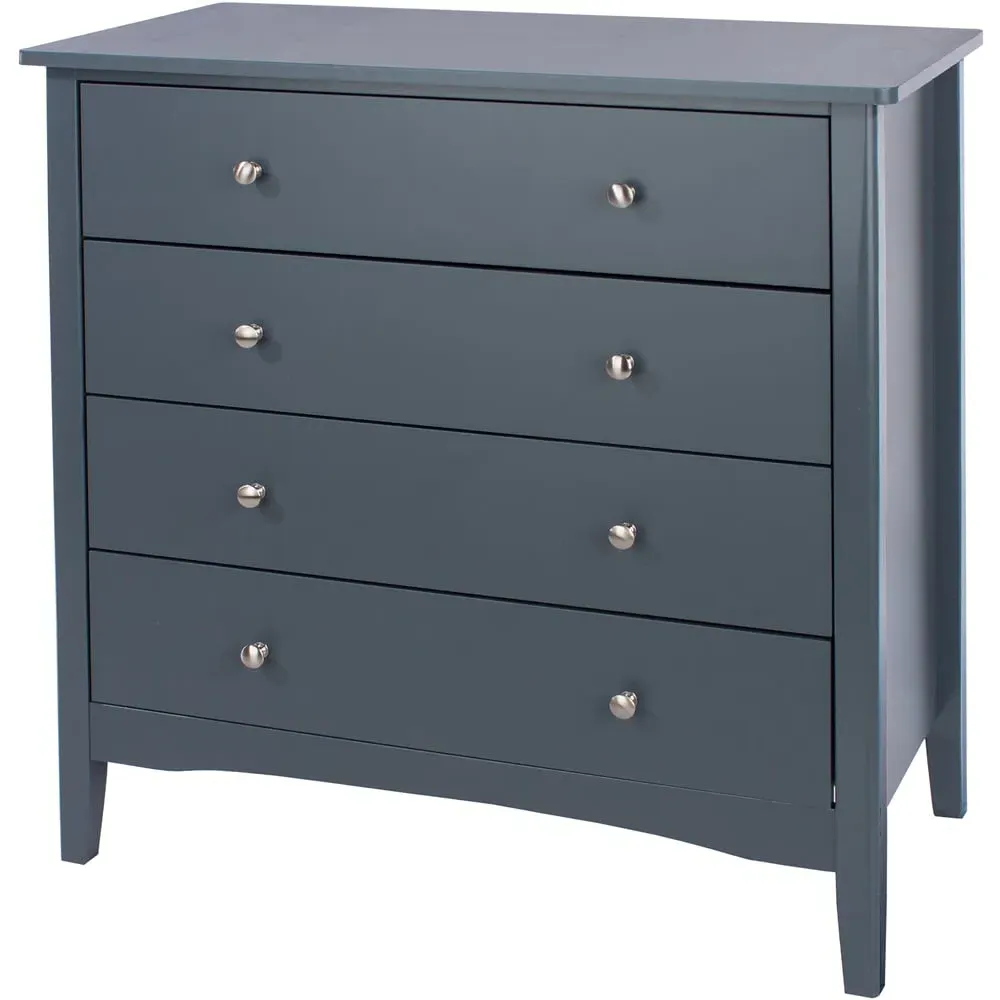 Como 4 Drawer Chest of Drawers - Blue, MDF