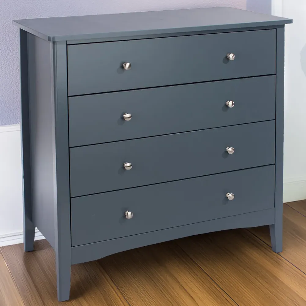 Como 4 Drawer Chest of Drawers - Blue, MDF image