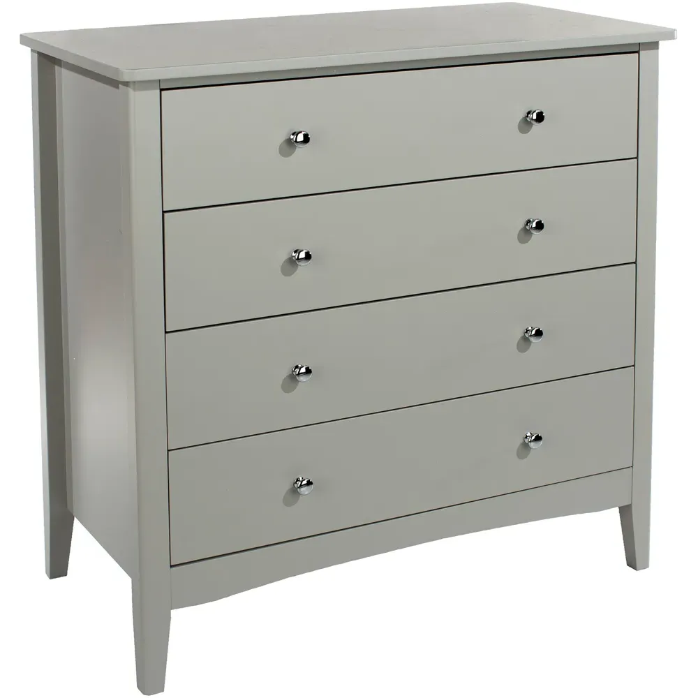 Como 4 Drawer Chest of Drawers - Grey, MDF