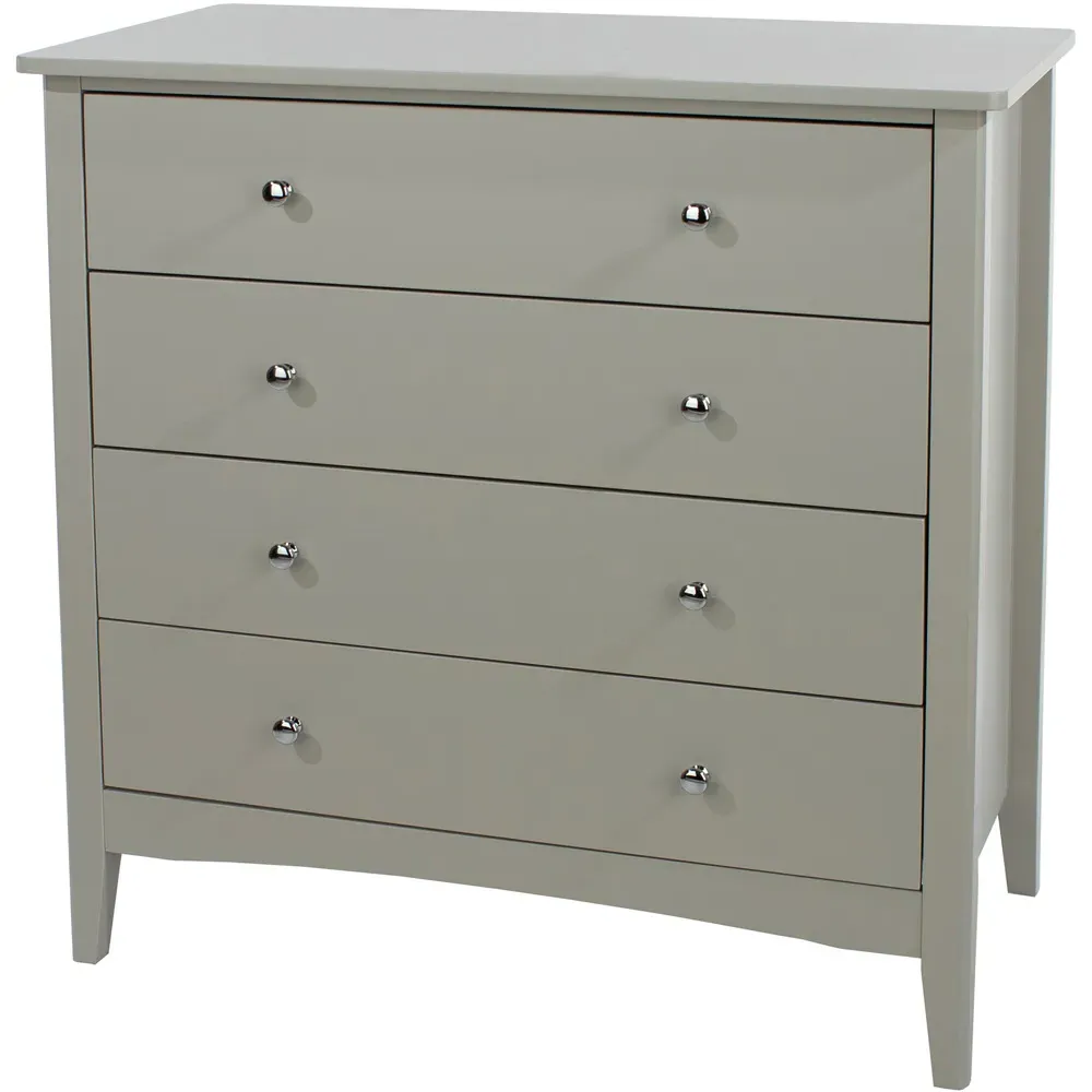 Como 4 Drawer Chest of Drawers - Grey, MDF