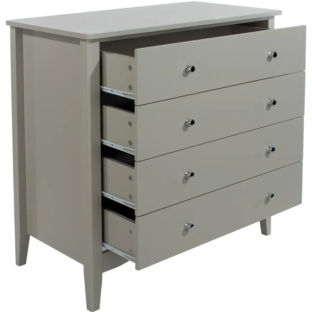 Como 4 Drawer Chest of Drawers - Grey, MDF