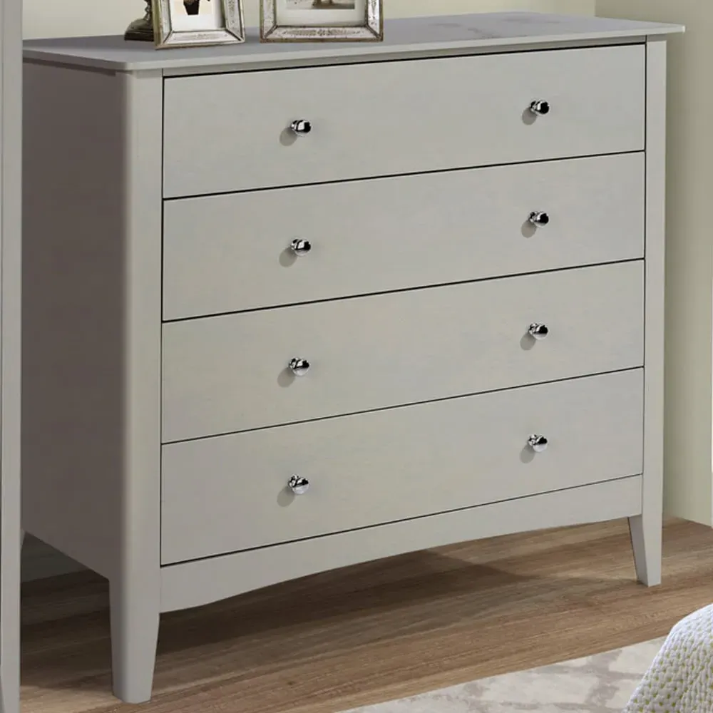 Como 4 Drawer Chest of Drawers - Grey, MDF