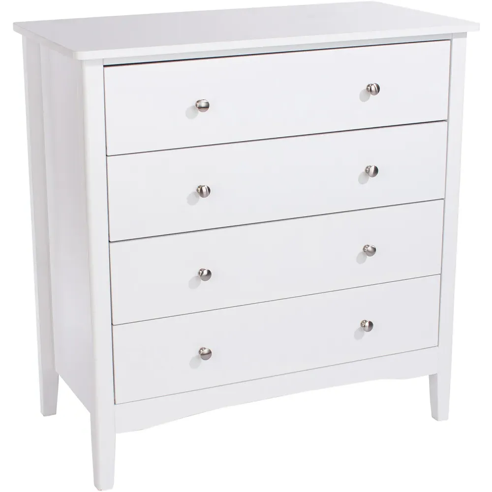 Como 4 Drawer Chest of Drawers - White, MDF