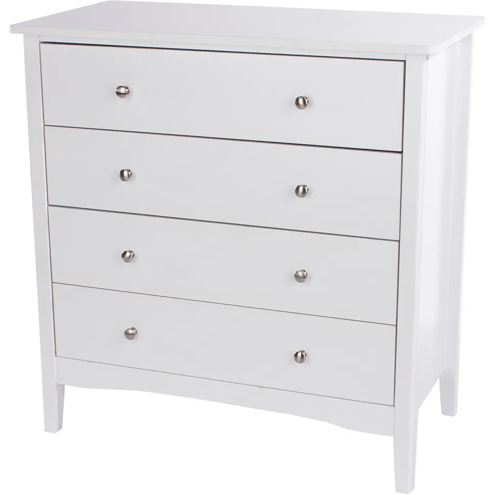 Como 4 Drawer Chest of Drawers - White, MDF