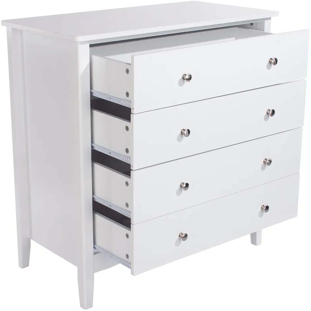 Como 4 Drawer Chest of Drawers - White, MDF