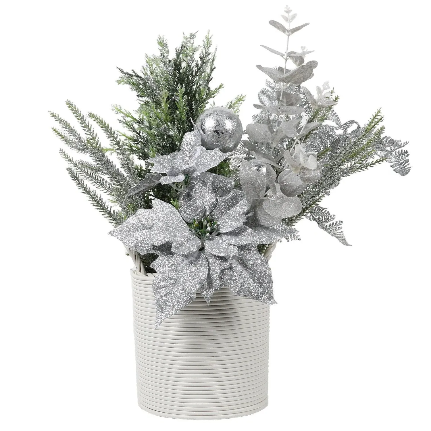 Complete Sparkle Floral Arrangement - Silver