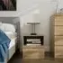 Compton 1 Drawer Bedside Table - Wood