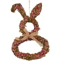 Confetti Bunny Wreath with Hessian Bow - Multicolor