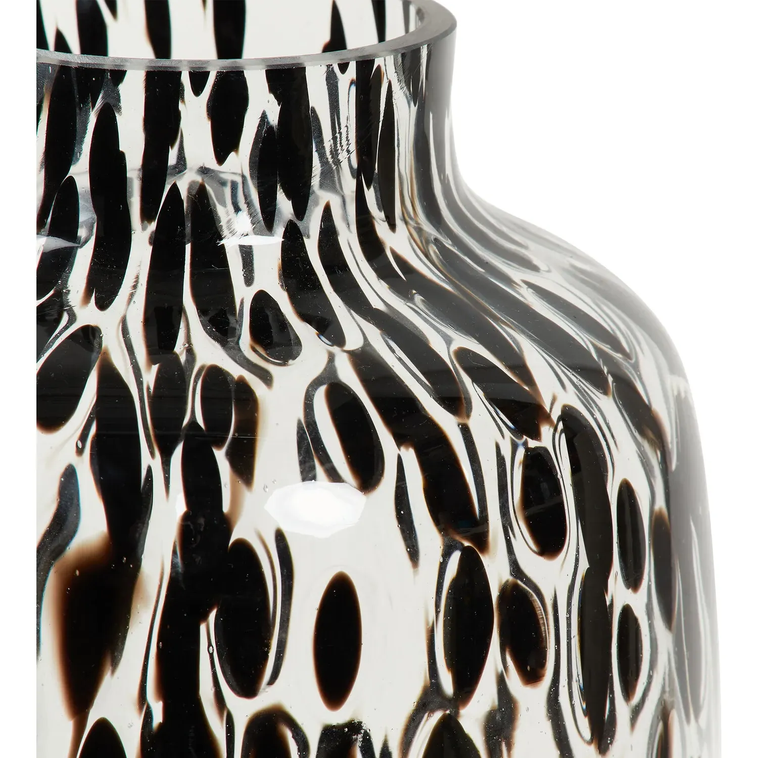 Confetti Glass Vase - Black