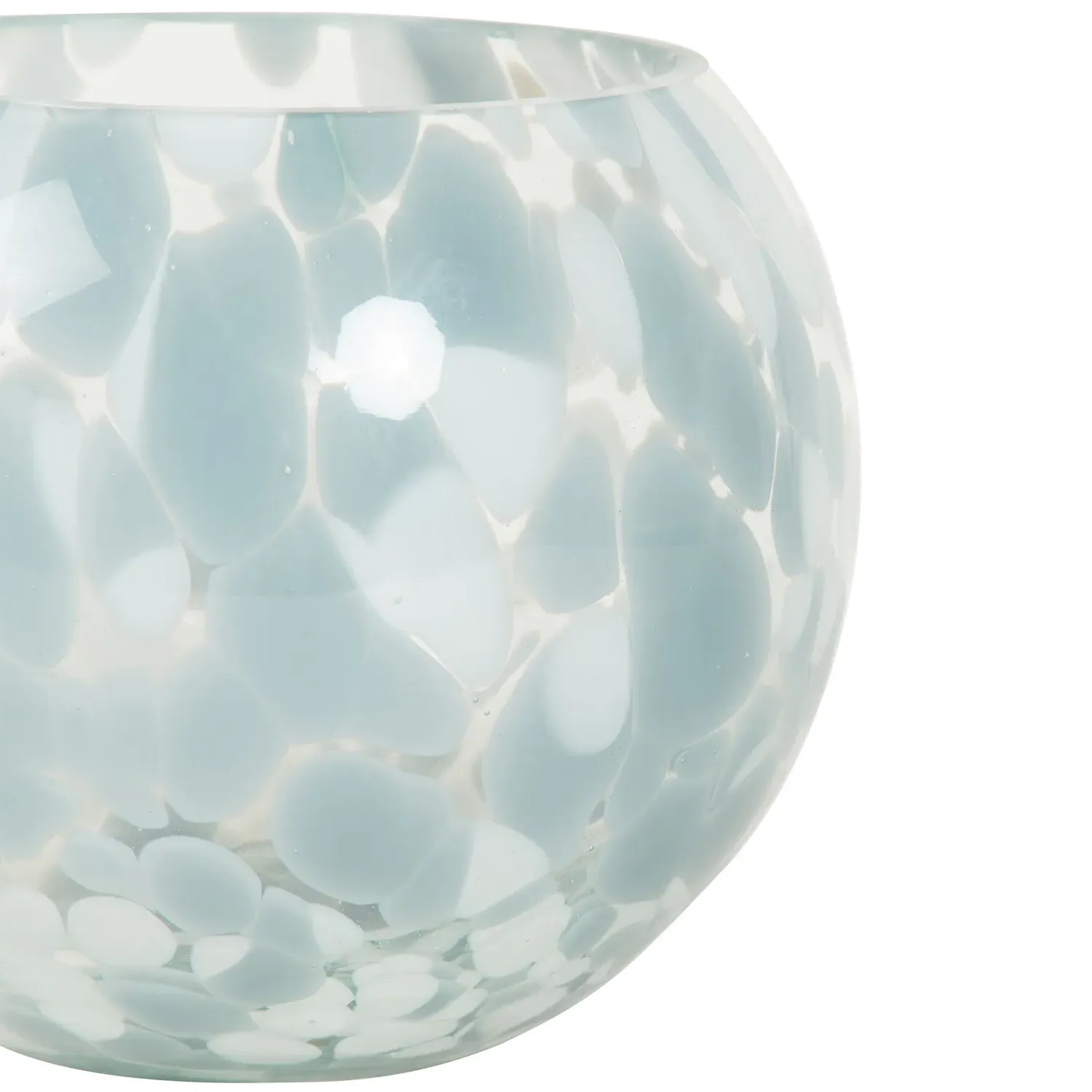 Confetti Round Candle Holder - Sage & White