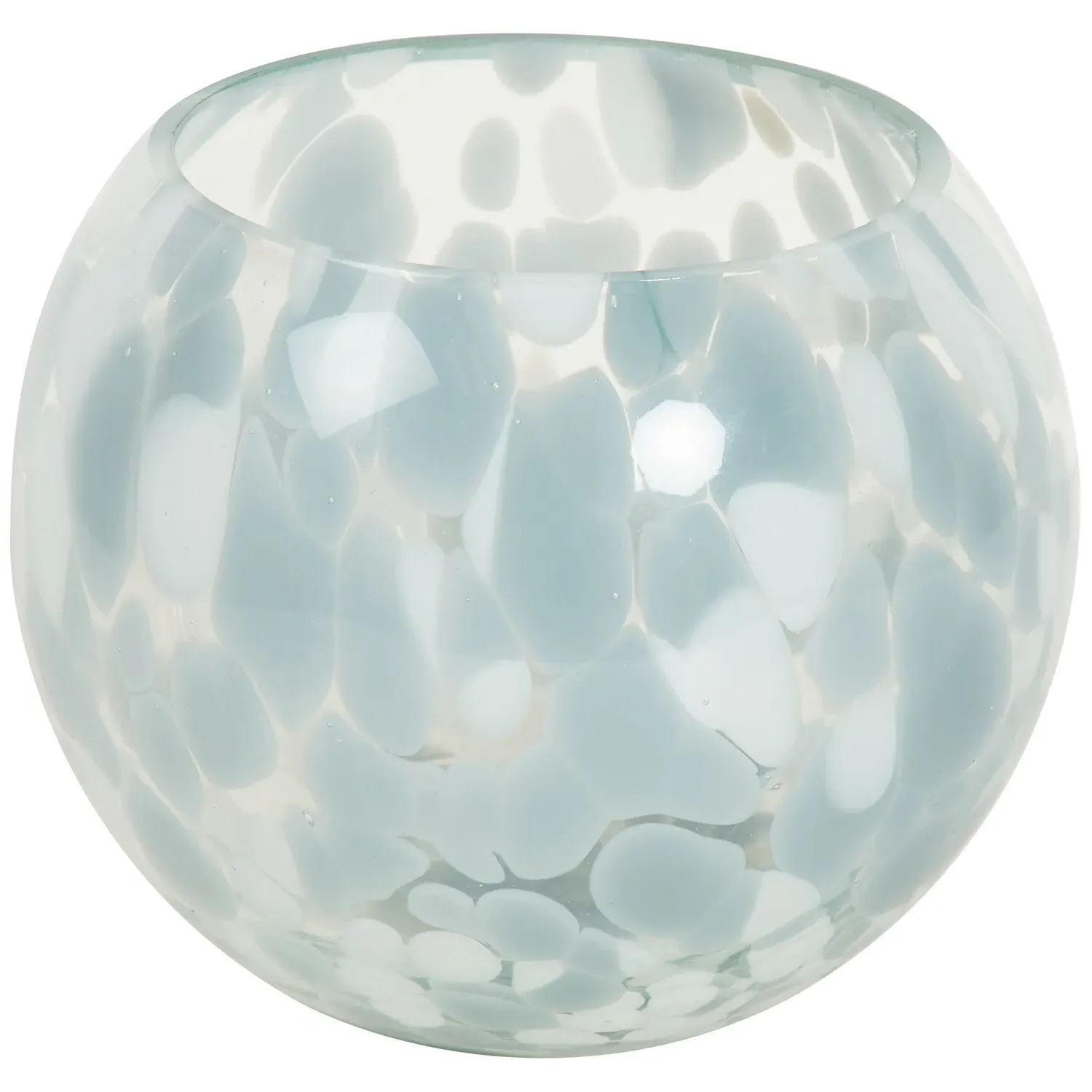 Confetti Round Candle Holder - Sage & White