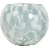 Confetti Round Candle Holder - Sage & White