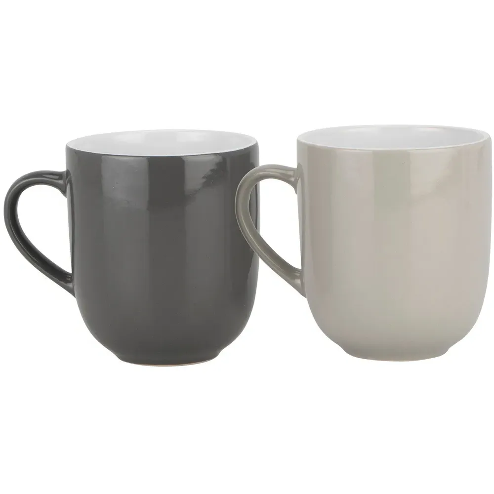 Contrasting Coloured Mug Set of 4 - Grey