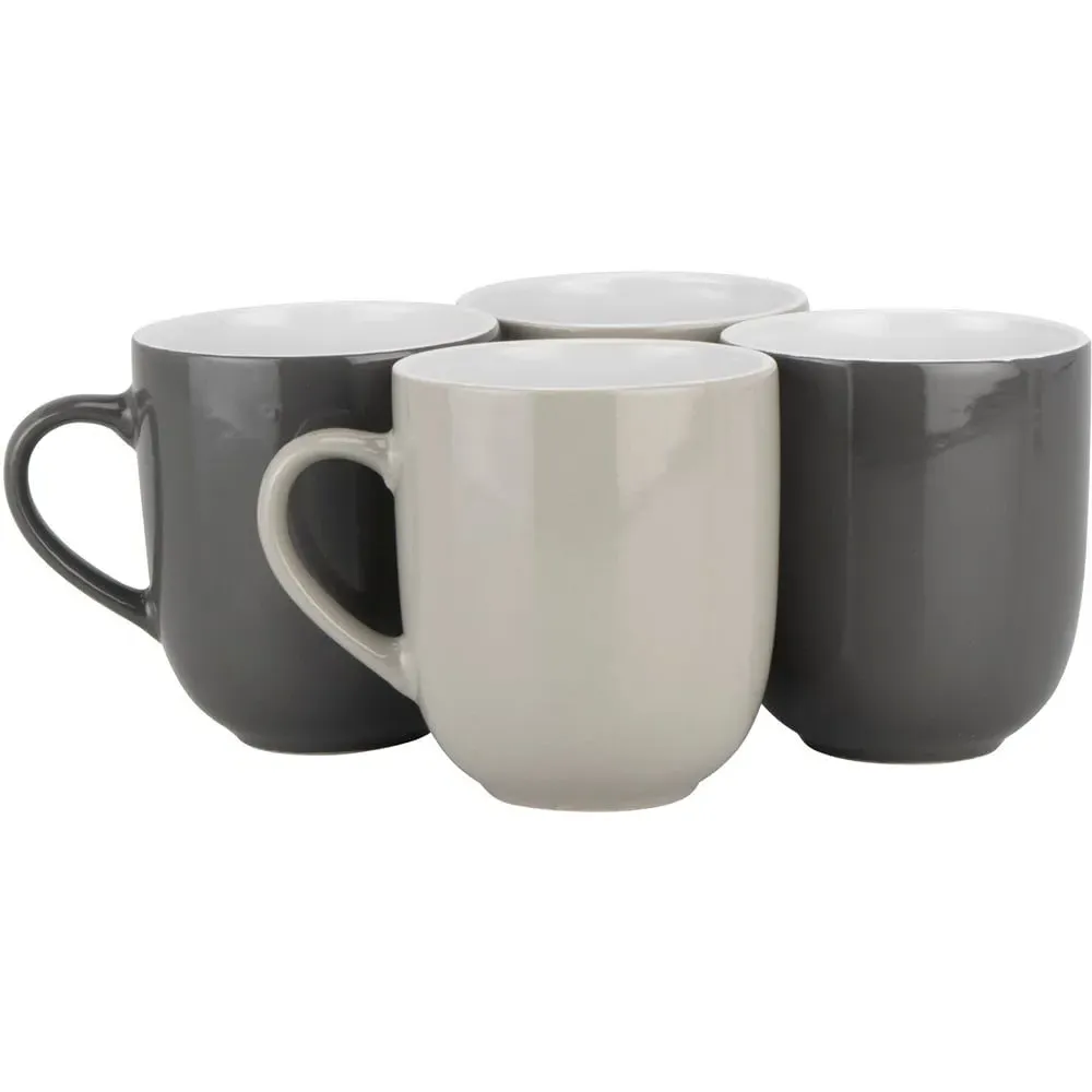 Contrasting Coloured Mug Set of 4 - Grey image