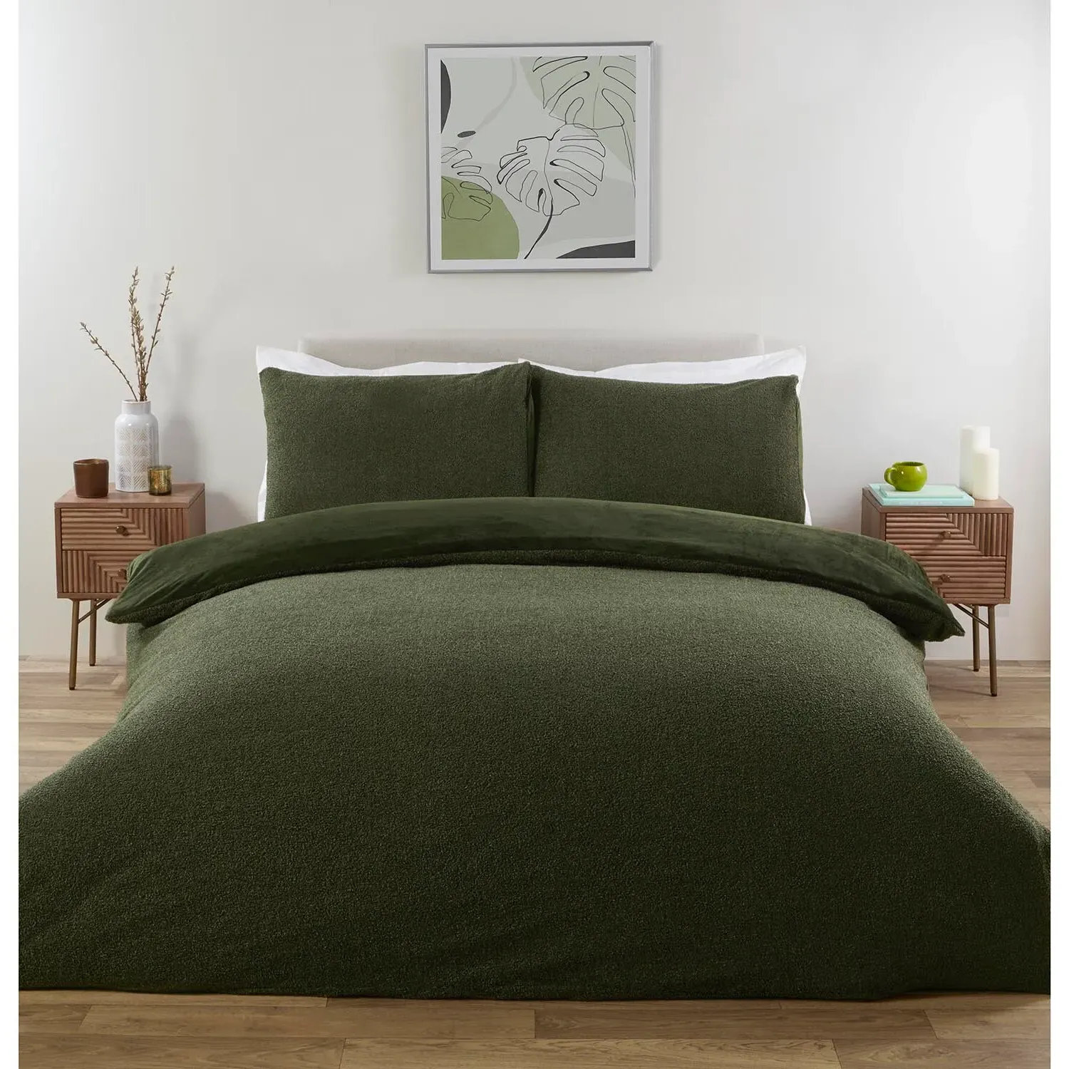 Copenhagen King Size Duvet Cover Set - Khaki, Boucle image