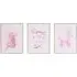 Coquette Set of 3 Framed Art - Pink