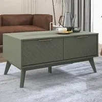 Cora 2 Drawer Coffee Table - Green