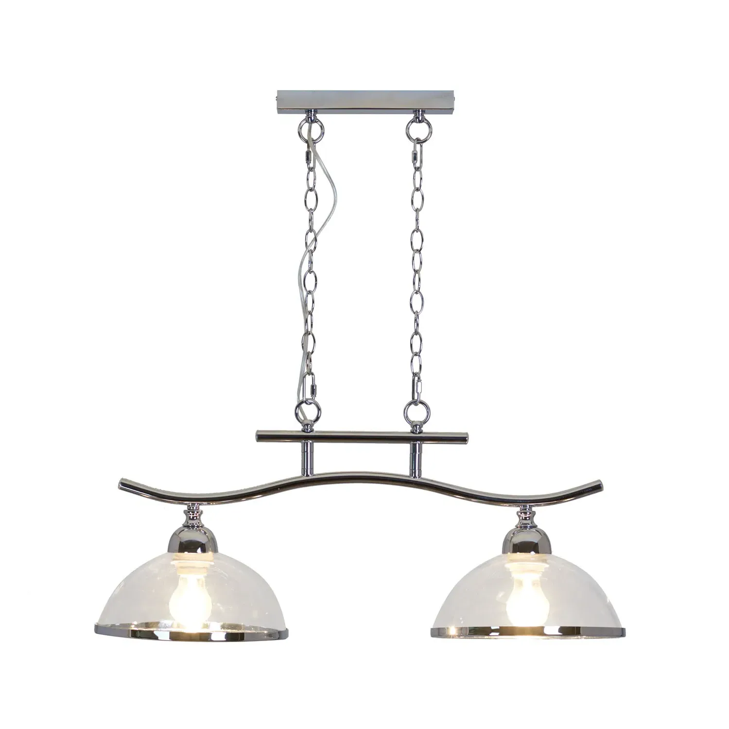 Cora 2-Light Ceiling Fitting - Silver