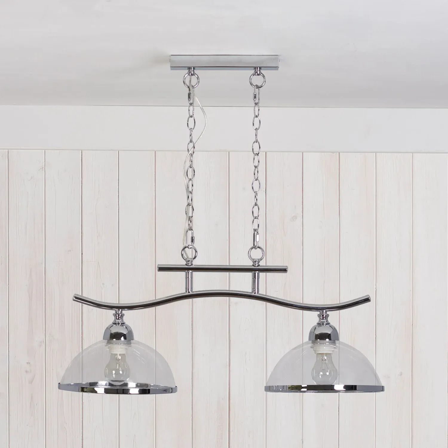 Cora 2-Light Ceiling Fitting - Silver