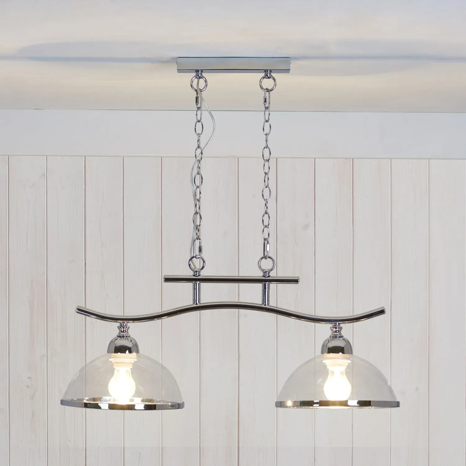 Cora 2-Light Ceiling Fitting - Silver