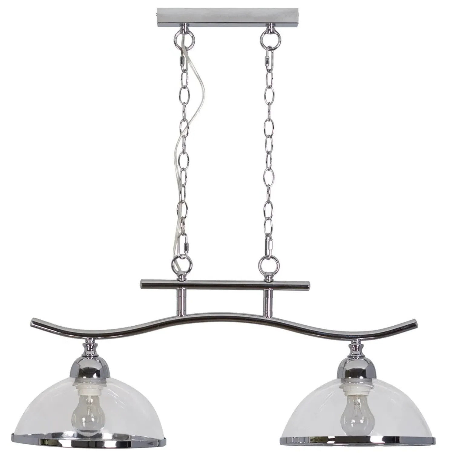 Cora 2-Light Ceiling Fitting - Silver