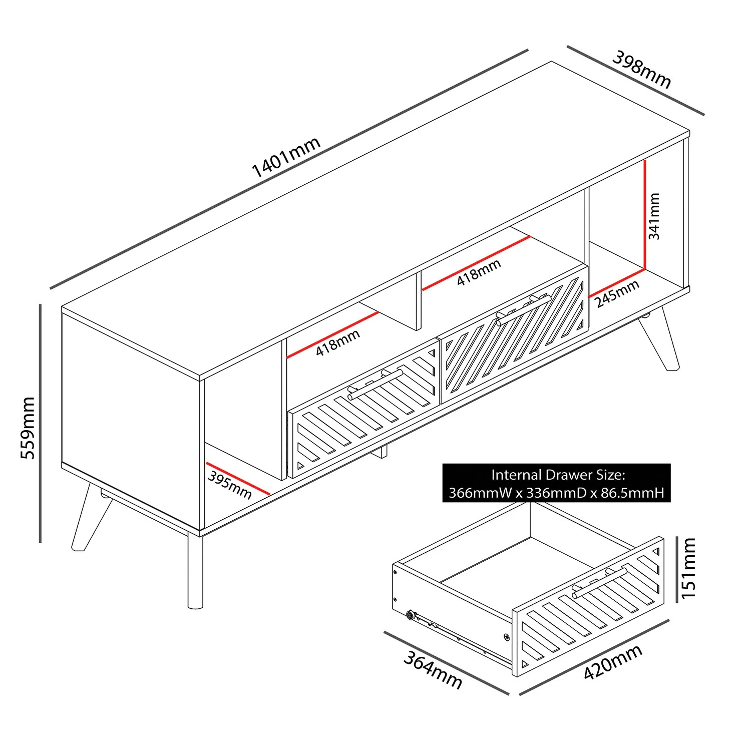 Cora TV Unit - Green