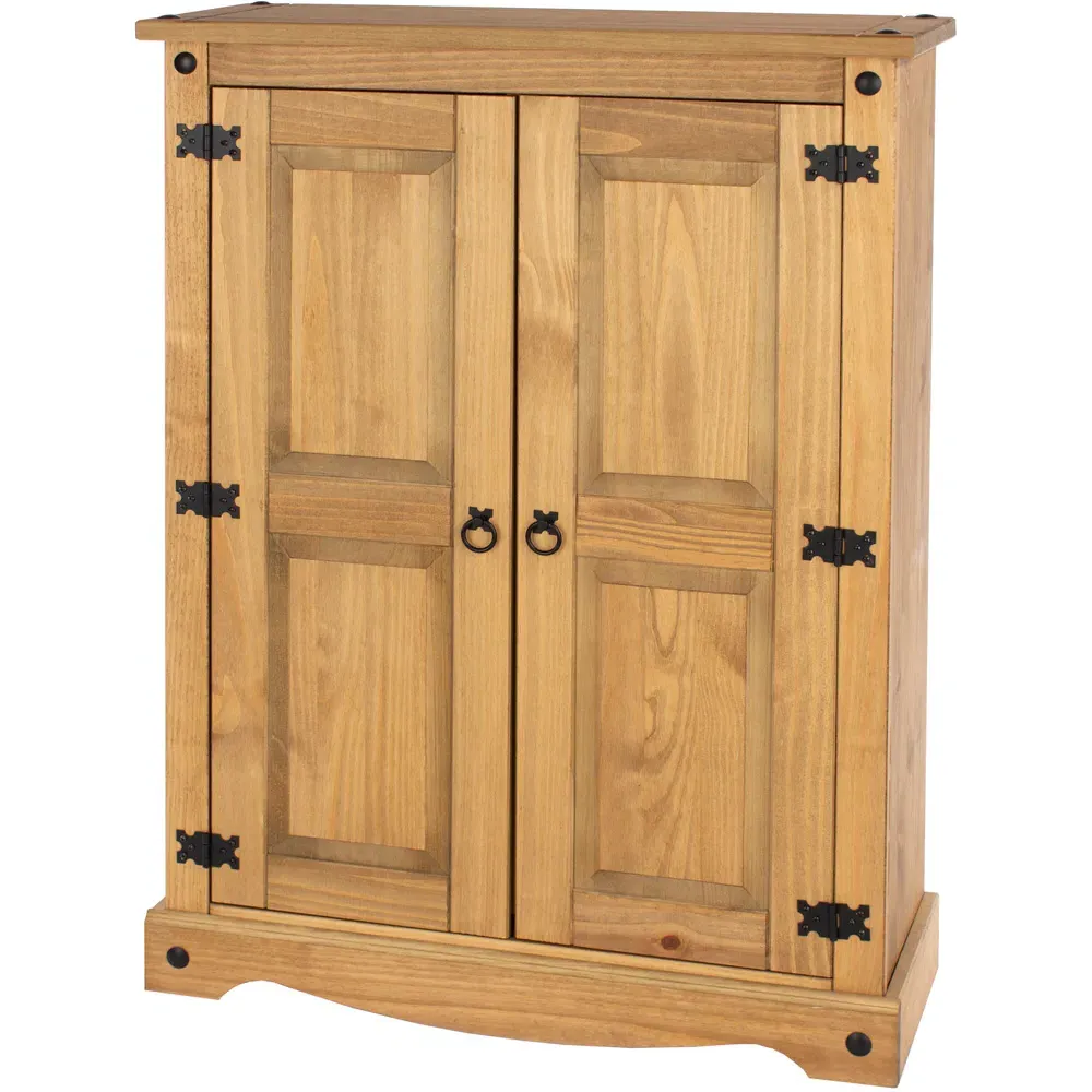 Corona 2 Door Cupboard - Brown, Pine