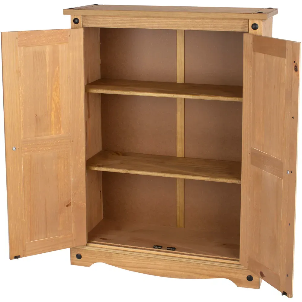 Corona 2 Door Cupboard - Brown, Pine