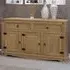Corona 3 Door 2 Drawer Sideboard - Brown, Pine