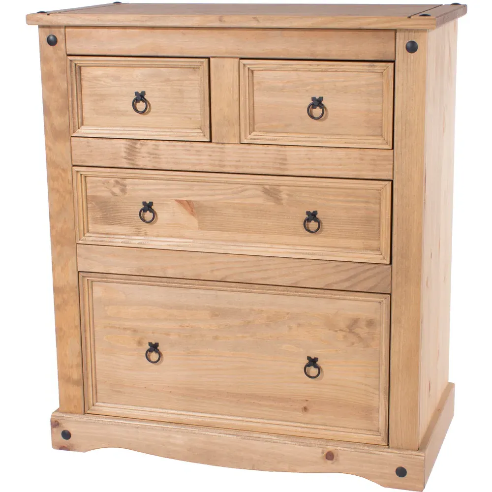 Corona 4 Drawer Chest of Drawers - Brown, Pine