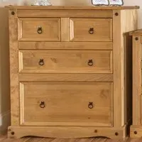 Corona 4 Drawer Chest of Drawers - Brown, Pine