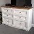 Corona 6 Drawer Wide Chest of Drawers - White, Pine