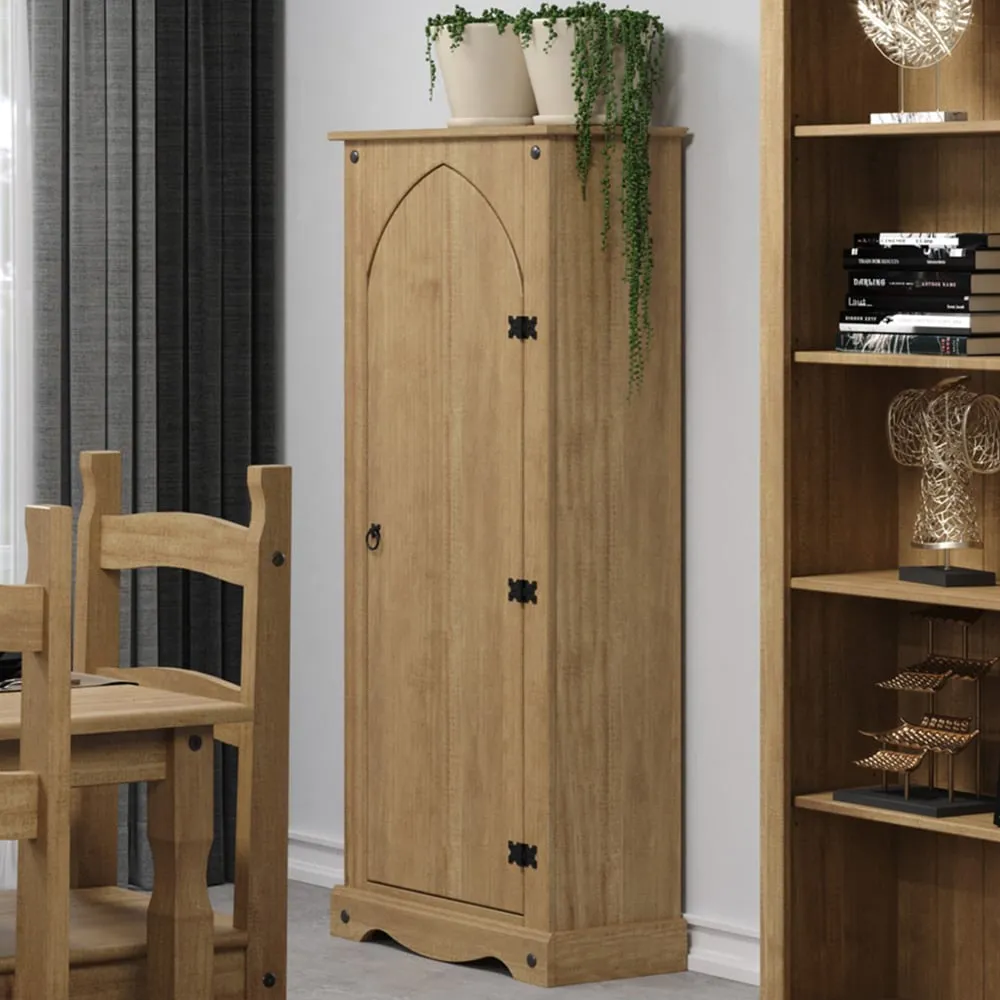 Corona Vestry Cupboard - Brown, Pine