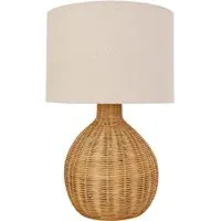 Corsica Table Lamp - Brown, Rattan