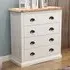 Cosenza 4 Drawer Chest of Drawers with Brass Cup Handles - White