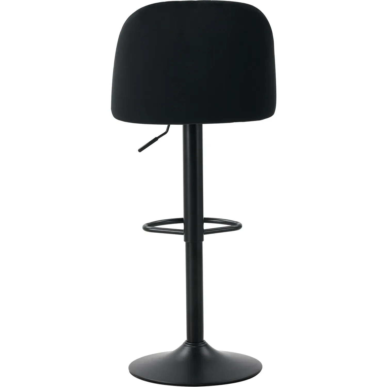Cosmo Height Adjustable Swivel Bar Stool - Black, Velvet