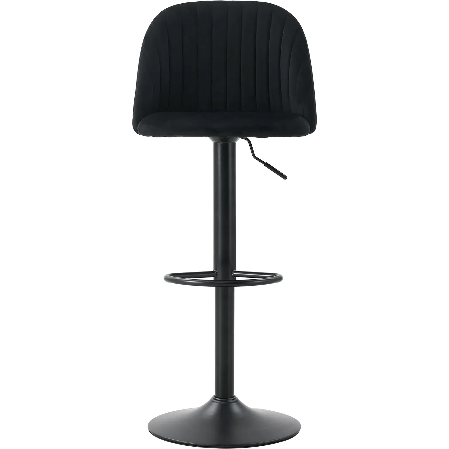 Cosmo Height Adjustable Swivel Bar Stool - Black, Velvet
